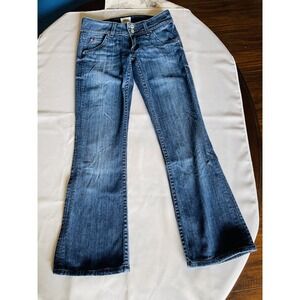 Hudson Jeans Womens Size 24 Distressed Boot Cut Flap Pockets Stretch Denim USA